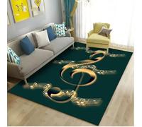 JIAOJING Music Note Carpet Area Rug Living Room Bedroom Soft Study Dining Home Office Entry Door Indoor Decorative Floor Mat 160x280CM