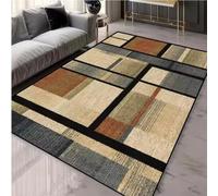 JIAOJING Nordic Style Contrast Geometric Designer Rug Simple Carpet Living Room Bedroom Flannel Mat Home Decoration 160x280CM