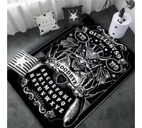 JIAOJING Skull Goat Demon Area Rug Blood Red Carpet Decor Satanic Mat-Satanic Home Decor 80x150CM
