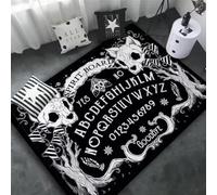 JIAOJING Skull Goat Demon Area Rug Blood Red Carpet Decor Satanic Mat-Satanic Home Decor 80x150CM