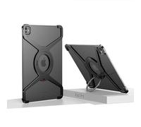 JIAONASHIJIA for iPad Pro M2 11 Inch Metal Frame Case (2022/2021/2020, 4th/3rd/2nd Generation) Military Grade Shockproof Body 360° Adjustable Stand Lens Protector(Black)