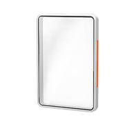 JIAONASHIJIA Suitable for 130pt BGS Rated Cards Slab Display Case Stackable Magnetic Closure Full Aluminium Metal Frame Rated Card Cases Holder Box Display Case Protector Silver Orange
