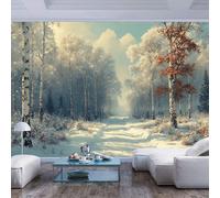 JIAOQSS 3D Photo Wallpaper Mural Poster Snow Covered Forest Modern Style Snow Covered Forest Modern styleSelf Adhesive Removable Wall Stickers for Living Room Bedroom Decor Wall Posters Art