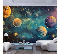 JIAOQSS Home Custom 3D Photo Wallpaper Mural Planets and Stars Starry Pattern Style Planets and Stars Starry Pattern Style Bedroom Living Room Theme 3D Stereoscopic Wall Photo Wall Posters Art