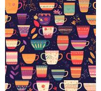 JIAOQSS Peel and Stick Wallpaper Modern Cup Creative Coffee Cup Stick on Wallpaper Waterproof Sticky Back Plastic Living Room Bedroom Wall Furniture Vinyl Wrap