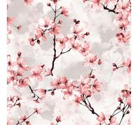 JIAOQSS Peel and Stick Wallpaper Pink Cherry Blossoms Self Adhesive Wallpaper Vinyl Sticky Back Plastic Wallpaer Waterproof for Wall Furniture Living Room Bedroom Bathroom
