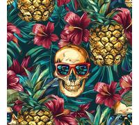 JIAOQSS Peel and Stick Wallpaper Skull Flowers Self Adhesive Wallpaper Wallpaper for Living Room Bedroom Stick on Wallpaper Vinyl Wrap for Furniture Removable
