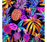 JIAOQSS Peel and Stick Wallpaper Tropical Fruit Leaves Colorful Self Adhesive Wallpaper Stick on Wallpaper Furniture Sticker Waterproof Living Room Bedroom