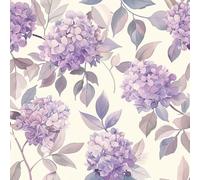 JIAOQSS Peel and Stick Wallpaper Watercolor Purple Flowers Self Adhesive Wallpaper Removable Stick on Wallpaper Thicken Living Room Bedroom Decorative