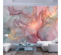 JIAOQSS Photo Wallpaper 3D Effect Quicksand Marble Gold Pink Pattern Border Image Adults Wear Resistant Covering Decorative Teen Dorm Modern Classroom Decaoration