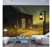 JIAOQSS Photo Wallpaper Stickers 3D Rustic barn Lantern Countryside Rustic barn Lantern countrysideSelf Adhesive Removable Pattern Picture Photo 3D Living Room The Wall for Bedroom Border