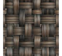 JIAOQSS Removable Wallpaper Ratten Wicker Stick on Wallpaper Weave Geometric Contact Paper Waterproof Vinyl Film Plastic Roll for Bedroom Living Room Wall Cabinet Decoration