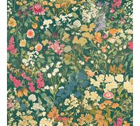 JIAOQSS Self Adhesive Wallpaper Magical Forest Florals Stick on Wallpaper Colorful Florals Removable Waterproof Sticky Back Wallpaper for Cabinet Wall Bedroom