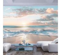 JIAOQSS Wall Mural Wallpaper 3D Landscape Beach Nature Kindergarten Childre Border Hotels Paintings Child Early Education Center Study Removable Panorama