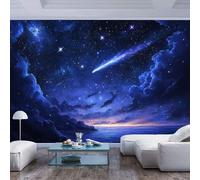 JIAOQSS Wall Murals for Bedrooms Adults Star Filled Night Sky Over The sea Star Filled Night Sky Over The seaPhoto Large Poster Living Room Bedroom Tv Background Wall Home Decoration Children's Room