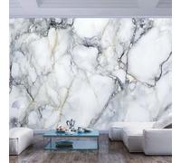 JIAOQSS Wallpaper 3D Papers White Gray Marble Pattern Modern Style White Gray Marble Pattern Modern style3D Panoramic Wall Tapestry Photo Large Bedroom Eco-Friendly Decoration