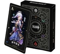 JIAORLEI 54 Pcs/set Game Genshin Impact Cosplay Poker Cards Toy Paper Playing Card Party Board Game Collection Gift