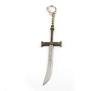 JIAORLEI Anime One Piece Juracule Dracule Mihawk Shichibukai Hawkeye Sword Yoru Keychain Men Pendant Key Chain Gift, AS SHOW
