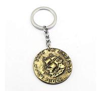 JIAORLEI Game Uncharted 4 Coin Shape Keychains Mysterious Sea Area Key Chain Chaveiro Keyring Bag Pendant Jewelry Gift, AS SHOW