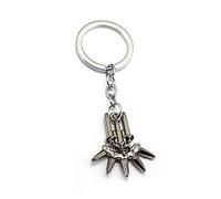 JIAORLEI NieR Automata Keychain Metal Keyring YoRHa Colar Pendant Game Jewelry Gift for Men, AS SHOW