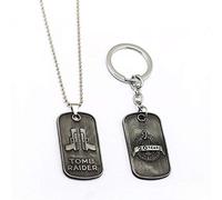 JIAORLEI Tomb Raider Keychain Keychain 20th Anniversary Edition Metal Keychain Pendant Jewelry Tags for Dogs Fashion, As Shouw, As shouw