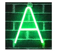 JIAOZI Neon Letter, Neon Lights LED Alphabet Letter Lights Neon Sign Light Up Letters Battery and USB Operated Green Neon Light Neon Wall Light (A)