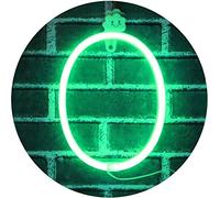 JIAOZI Neon Letter, Neon Lights LED Alphabet Letter Lights Neon Sign Light Up Letters Battery and USB Operated Green Neon Light Neon Wall Light (O)
