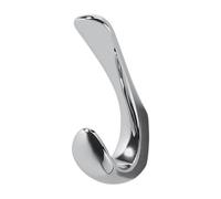 JIAPIKA Compact Single Coat Hook with Concealed Screw, Silver