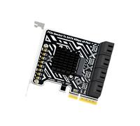JIAPIKA Drive Connection Upgrade Card, 8 Port ATA Expansion Board with 6Gbps for Desktop Storage Builds Hba Board Host Bus Adapter Internal Drive Card Archive Backup Media Tower Workstation