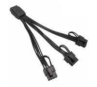 JIAPIKA Graphics Card Power Cable 16 Pin to 3x8 Pin, 18AWG GPU Adapter Cable for Desktop Building and Internal Power Setup, 17.5 Cm Overall, Black