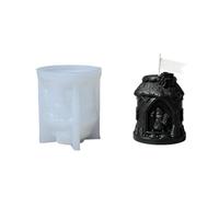 JIAPIKA Plaster Pouring Mold Christmas Cottage Silicone Single Cavity