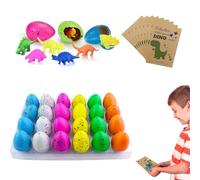 JiaQuenWex Dinosaur Hatching Eggs, 24 Pack Magic Growing Toys That Hatch in Water, Surprise Valentines Day Gifts for Kids Classroom Exchange and Easter Party Favors