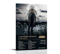 JIAQUN Juice WRLD Fighting DemonsPoster Canvas Art Oil Painting Wall Painter Home Decorative Music Album Celebrity Decorative Painting Classical Decorative Wall ArtFrame-style-208x12inch(20x30cm)