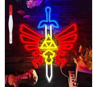 JIARODEY Sword Neon Sign Gamer Neon Signs for Wall Decor Gaming Room Decor LOZ Gifts Master Sword LED Sign Room Decor Neon Light up Sign for Bedroom Boys