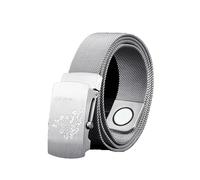 JIARY Silver B,110CM/43.3'',Stainless Steel Belts for Men, Metal Magnetic Braided Non-leather Belt Men with Fashion Automatic Buckle
