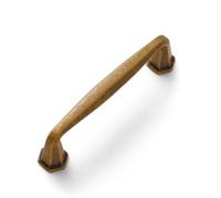 JIASENBAO 5 Pack Antique Brass Cabinet Pulls 3.75" Hole Center Brushed Brass Drawer Pulls Dresser Handles Hardware Bathroom Zinc Alloy