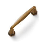 JIASENBAO 5 Pack Antique Brass Cabinet Pulls 3" Hole Center Brushed Brass Drawer Pulls Dresser Handles Hardware Bathroom Zinc Alloy