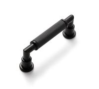 JIASENBAO 5 Pack Black Cabinet Pulls 3" Hole Center Knurled Drawer Pulls Bathroom Dresser Handles Hardware Bar Zinc Alloy