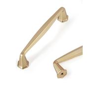 JIASENBAO 5 Pack Champagne Bronze Cabinet Pulls 3.75" Hole Center Vintage Drawer Pulls Dresser Handles Hardware Bathroom Zinc Alloy