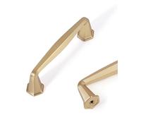JIASENBAO 5 Pack Champagne Bronze Cabinet Pulls 3" Hole Center Vintage Drawer Pulls Dresser Handles Hardware Bathroom Zinc Alloy