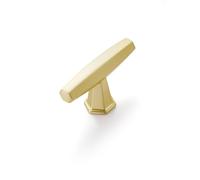 JIASENBAO 5 Pack Gold Cabinet Knob Brushed Brass Drawer Pulls Dresser Handles Hardware Bathroom Zinc Alloy