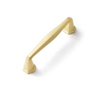 JIASENBAO 5 Pack Gold Cabinet Pulls 3" Hole Center Brushed Brass Drawer Pulls Dresser Handles Hardware Bathroom Zinc Alloy
