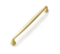 JIASENBAO 5 Pack Gold Cabinet Pulls 6.3" Hole Center Brushed Brass Drawer Pulls Dresser Handles Hardware Bathroom Zinc Alloy