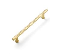 JIASENBAO Brushed Gold Cabinet Pulls 6.3" Hole Center 2 Pack Hammered Brass Cabinet Handles Decorative Kitchen Drawer Dresser Cupboard Bathroom Vanity Cabinet Hardware Rhombus