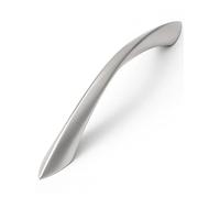 JIASENBAO Brushed Nickel Cabinet Pulls 5 Inch Arch Twisted Silver Handles Drawer Kitchen Cupboard Bathroom Dresser Cabinet Hardware Zinc Alloy 5 Pack