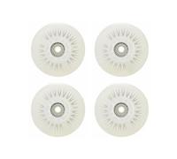 JIASENSM Inline Skate Wheels 4 Pcs Inline Skate Wheels 90A Lighting Skating Wheels 80/76/72/68mm Flashing Roller(White 68mm)