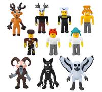 JIASHA 10PCS 99 Nights In The F0rest Figures Funny Toy,99 Nights In The F0rest Model Set Game Characters Doll 3 Inch Monster Figures with Deer Owl Ram Design for Collectors Fans Boys Girls (C)