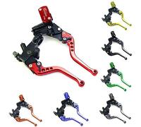 JIASHUNHE Brake Clutch Levers 1 Pair Drum Brake Cable Clutch Line Master Cylinder Brake Lever Set Universal Red Green Blue Clutch Lever(Black Shorter)
