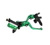 JIASHUNHE Brake Clutch Levers Universal 7/8" 22mm CNC Aluminum Roller Adjustment Motorcycle Master Cylinder Lever Hydraulic Brake Pump Clutch Handle Handlebar Clutch Lever(1Pair Green B-C)