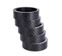 JIASHUNHE Headset Spacers 5pcs Bicycle Headset Washer Ultra-Light Carbon Fiber Mountain Road Bike Fork Tube Spacer Stem Gasket 1 2 3 5mm 10mm 15mm(10mm)